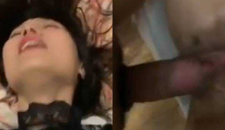 Throat choke yan ejeculate horny bitch with boyfriend! She said she likes being violently abused!