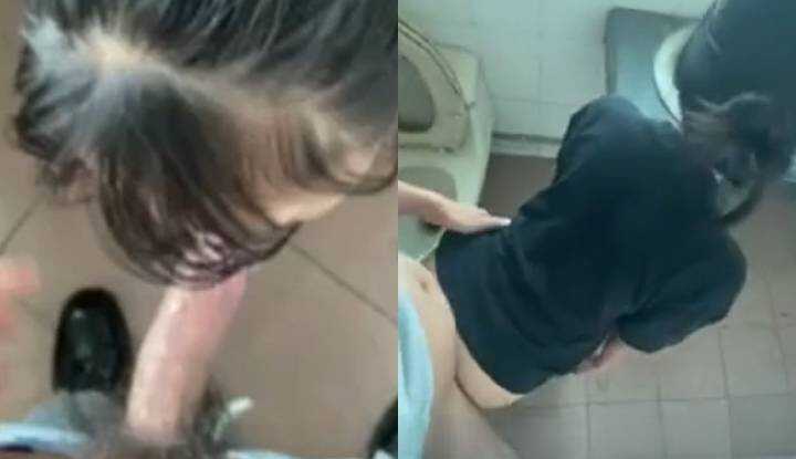 During the internship, the boss's contrasting little girl often begged me to go to the toilet with her during the lunch break, and the pink and attractive seduce me