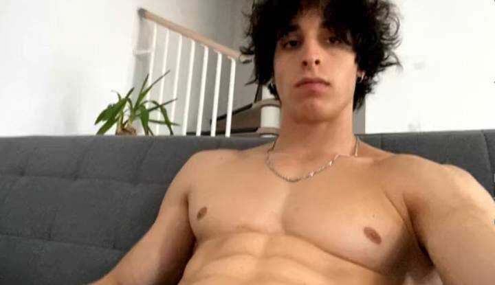 Youssef khelil- Jerking off his cock on the sofa self-shot Onlyfans video leaked