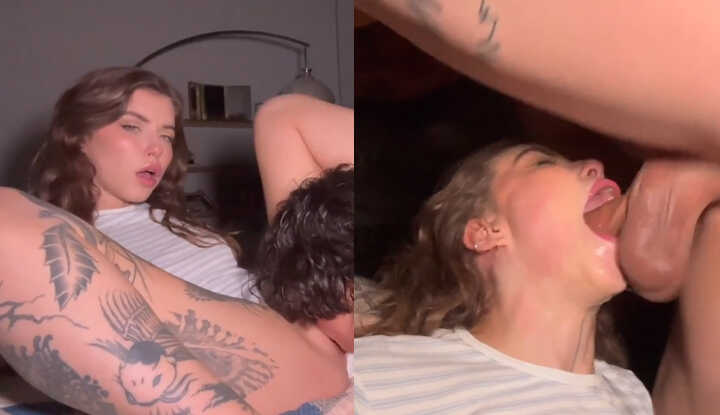 Youssef Khelil - Tattooed young girl uses her mouth for mutual fluid exchange OnlyFans video leaked