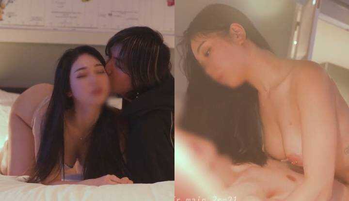 A beautiful woman with a slender figure and G-cup breasts had a secret rendezvous in a luxurious hotel.