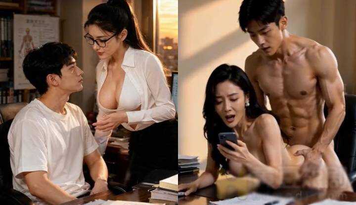 "The Busty Teacher with a Strong Sex Drive" - The Glasses-Wearing Teacher Who Can't Control Her Desires! 1
